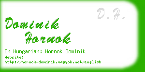 dominik hornok business card